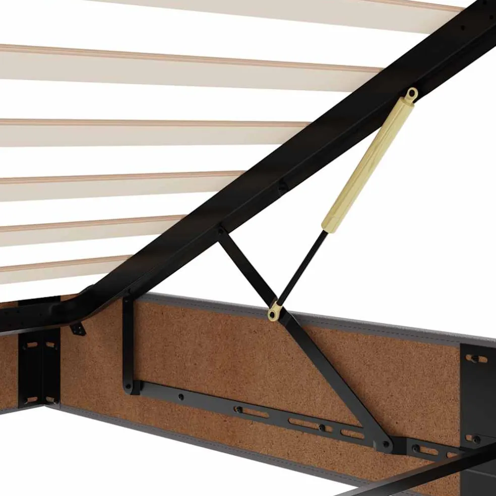 vidaXL Bedframe zonder matras 80x200 cm kunstleer grijs