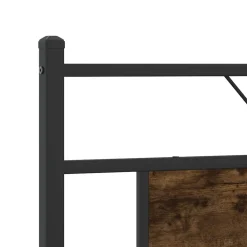 vidaXL Bedframe zonder matras metaal gerookt eikenkleurig 180x200 cm