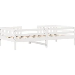 vidaXL Bedframe zonder matras massief grenenhout wit 90x200 cm