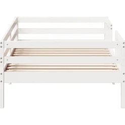 vidaXL Bedframe zonder matras massief grenenhout wit 90x200 cm