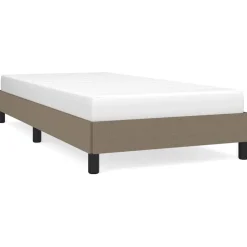 vidaXL Bedframe zonder matras 80x200 cm stof taupe