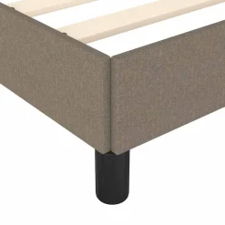 vidaXL Bedframe zonder matras 80x200 cm stof taupe