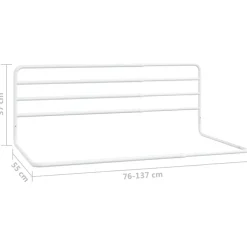 vidaXL Bedhekje peuter (76-137)x55 cm ijzer wit