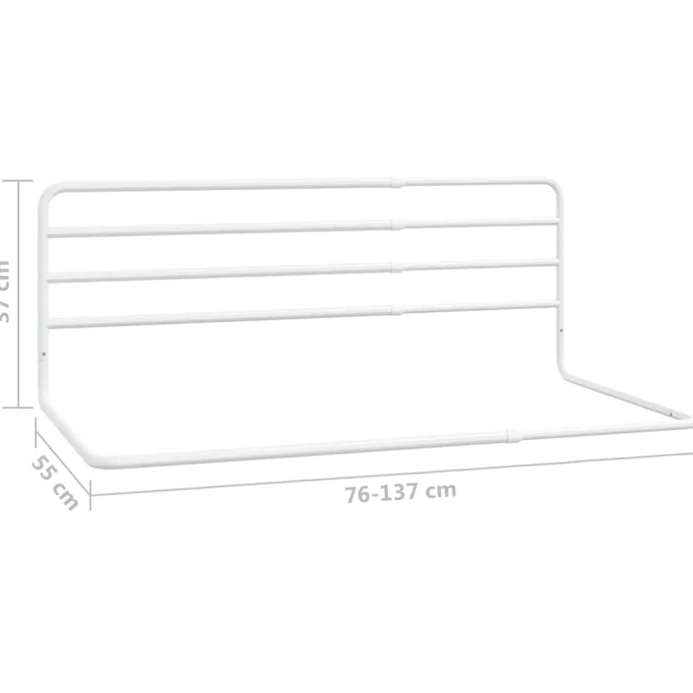vidaXL Bedhekje peuter (76-137)x55 cm ijzer wit