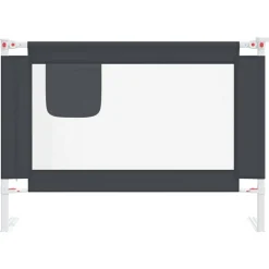 vidaXL Bedhekje peuter 90x25 cm stof donkergrijs