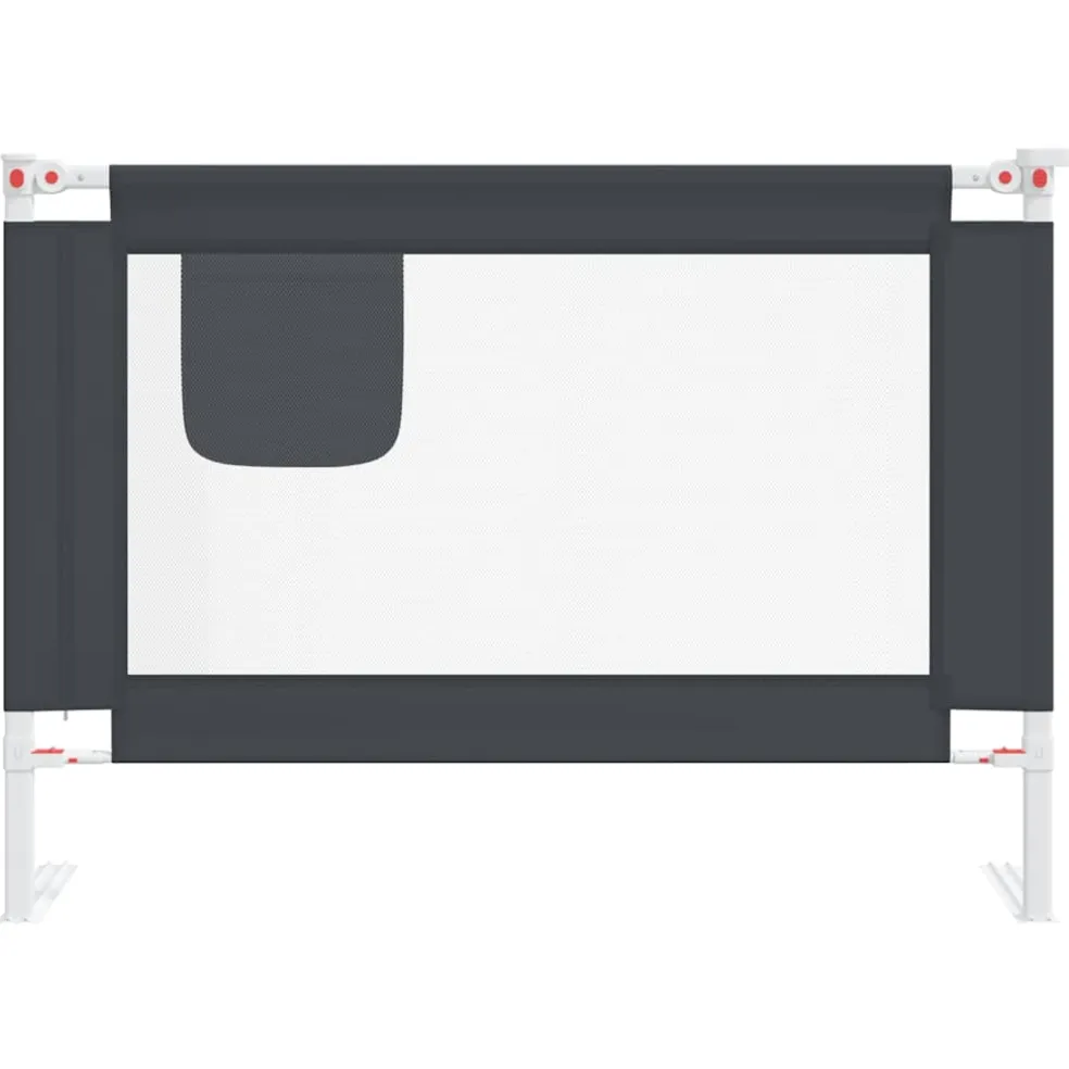vidaXL Bedhekje peuter 90x25 cm stof donkergrijs