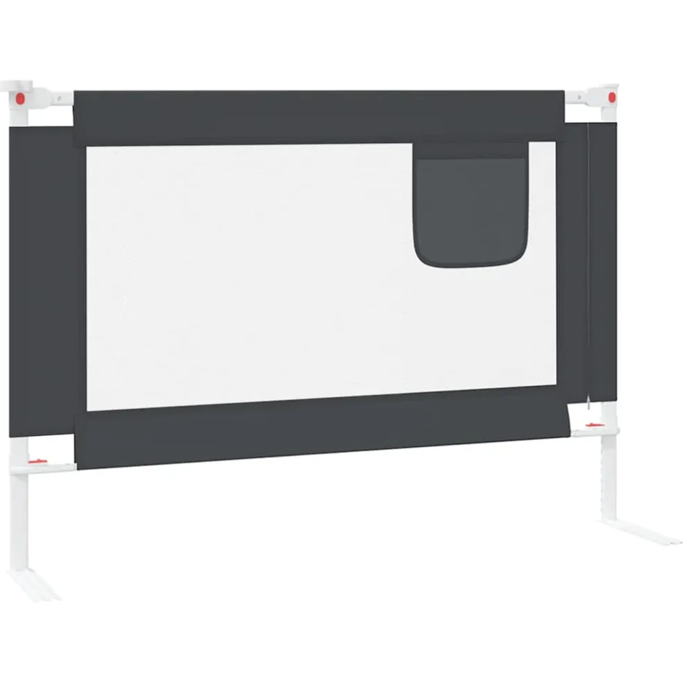 vidaXL Bedhekje peuter 90x25 cm stof donkergrijs