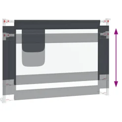 vidaXL Bedhekje peuter 90x25 cm stof donkergrijs