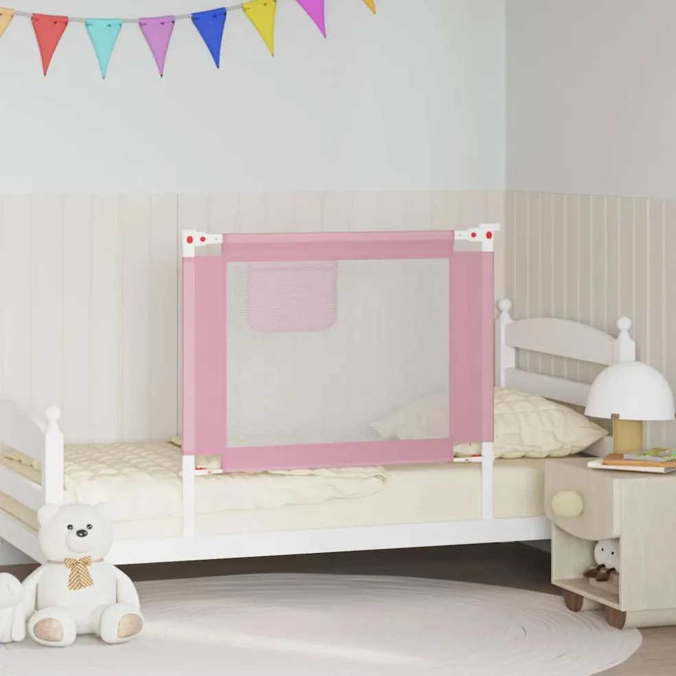 vidaXL Bedhekje peuter 90x25 cm stof roze
