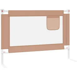 vidaXL Bedhekje peuter 90x25 cm stof taupe