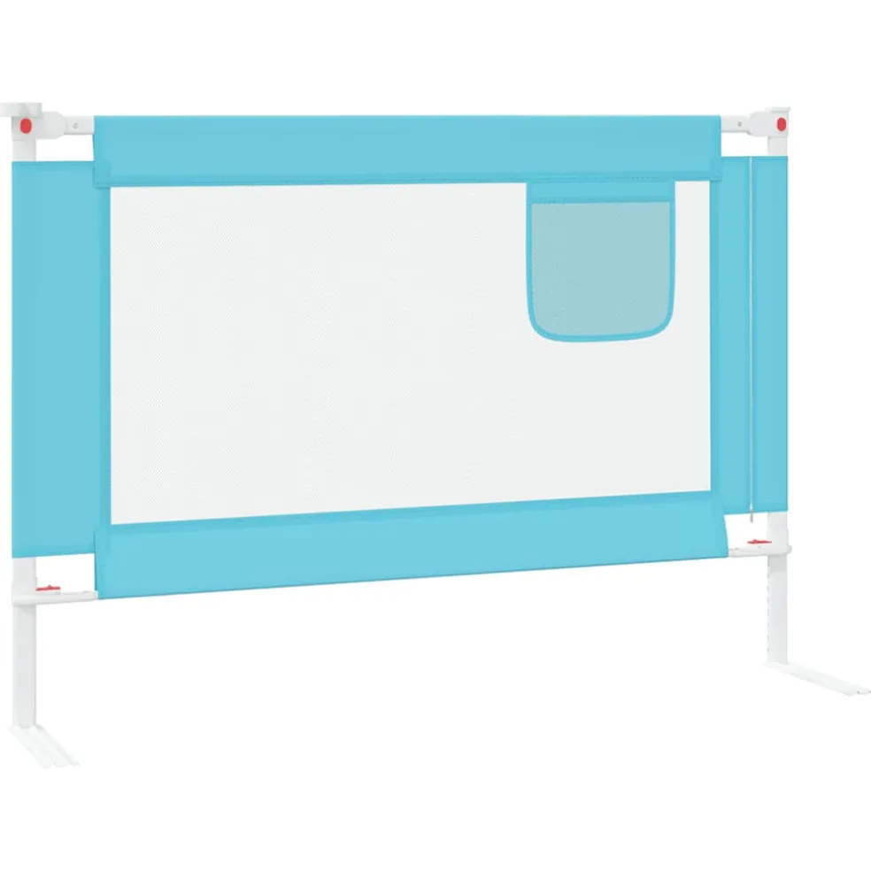 vidaXL Bedhekje peuter 90x25 cm stof blauw
