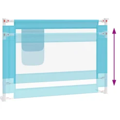 vidaXL Bedhekje peuter 90x25 cm stof blauw