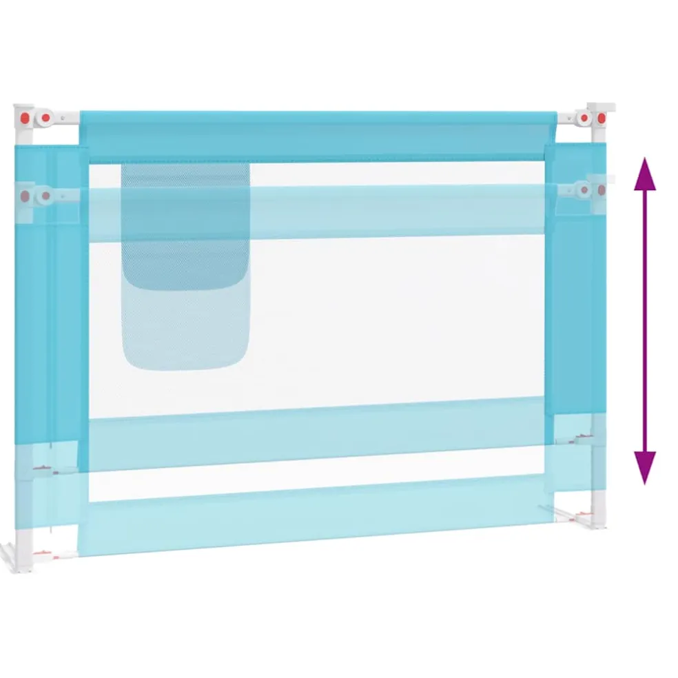 vidaXL Bedhekje peuter 90x25 cm stof blauw