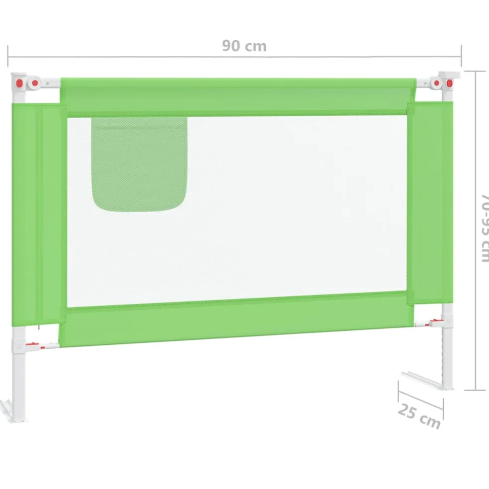 vidaXL Bedhekje peuter 90x25 cm stof groen