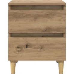 vidaXL Bedkast Artisan Eiken 40 x 35 x 50 cm Bewerkt hout
