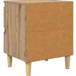 vidaXL Bedkast Artisan Eiken 40 x 35 x 50 cm Bewerkt hout