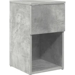 vidaXL Bed kast Betongrijs 29 x 31,5 x 49 cm Bewerkt hout