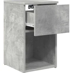vidaXL Bed kast Betongrijs 29 x 31,5 x 49 cm Bewerkt hout