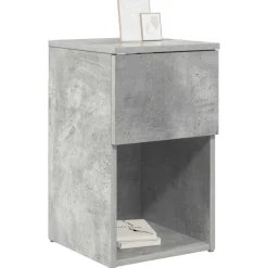 vidaXL Bed kast Betongrijs 29 x 31,5 x 49 cm Bewerkt hout