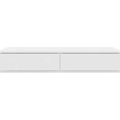 vidaXL Bedlades Wit 100 x 36,5 x 16,5 cm Bewerkt hout