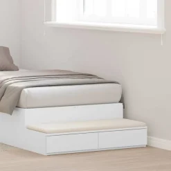 vidaXL Bedlades Wit 100 x 36,5 x 16,5 cm Bewerkt hout
