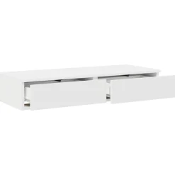 vidaXL Bedlades Wit 100 x 36,5 x 16,5 cm Bewerkt hout