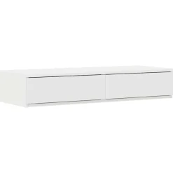 vidaXL Bedlades Wit 100 x 36,5 x 16,5 cm Bewerkt hout