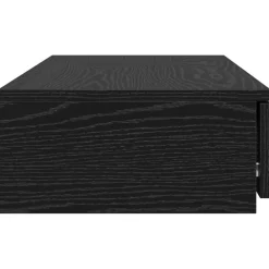 vidaXL Bedlades Zwart Eiken 100 x 36,5 x 16,5 cm Bewerkt hout
