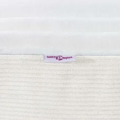 vidaXL Bedmatras met matras Crème 80 x 200 cm Stof