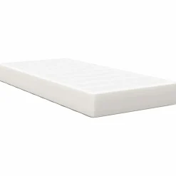 vidaXL Bedmatras met matras Crème 80 x 200 cm Stof