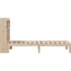 vidaXL Bed met boekenkast zonder matras massief grenenhout 90x200 cm
