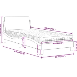 vidaXL Bed met matras