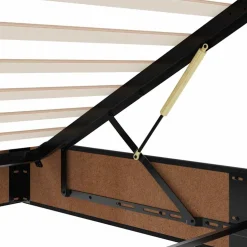 vidaXL Bed poef met matras en LED's 80x200 cm fluweel zwart
