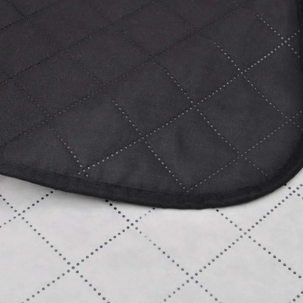 vidaXL Bedsprei gewatteerd dubbelzijdig 170x210 cm zwart/wit