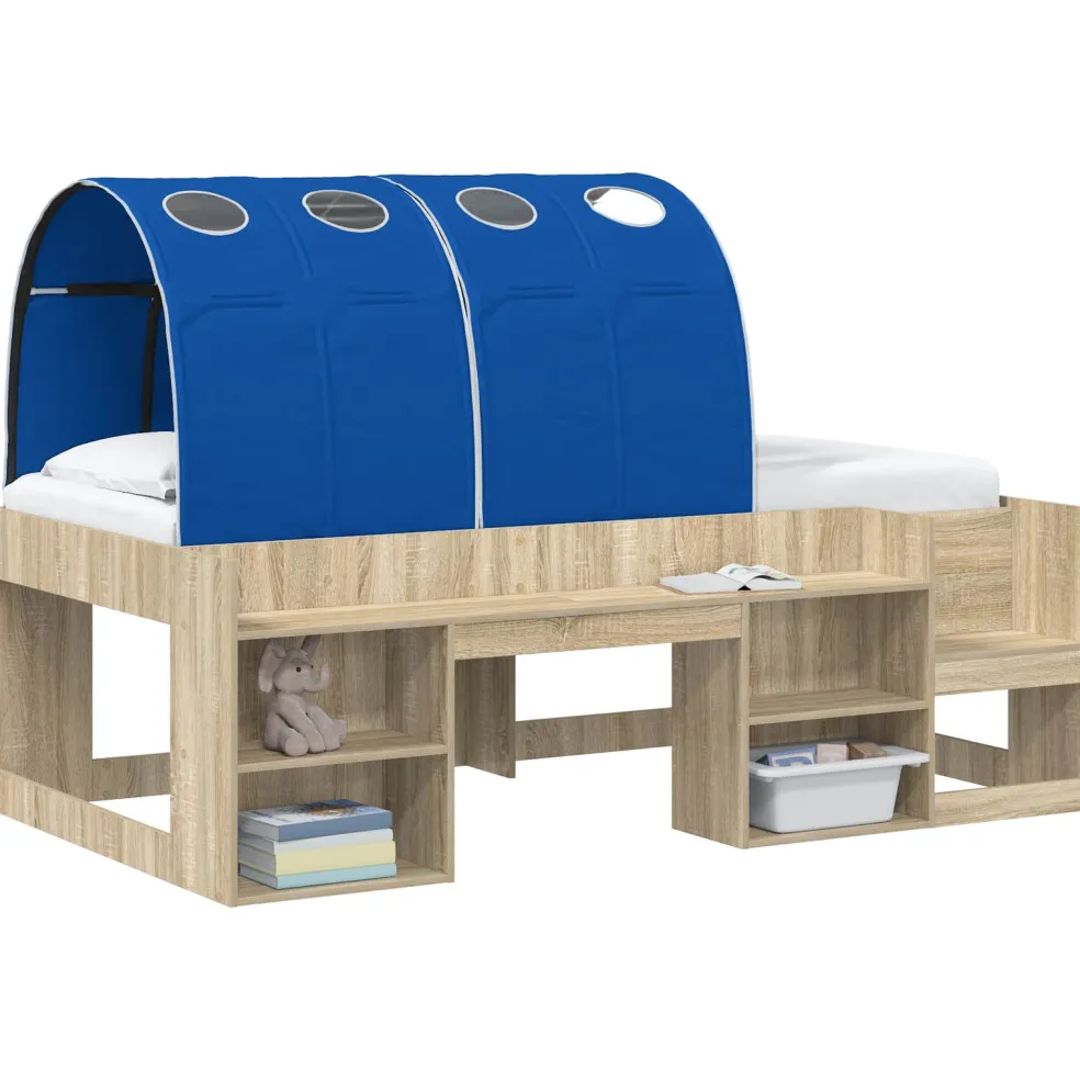 vidaXL Bedtunnel 2 st Blauw Polyester