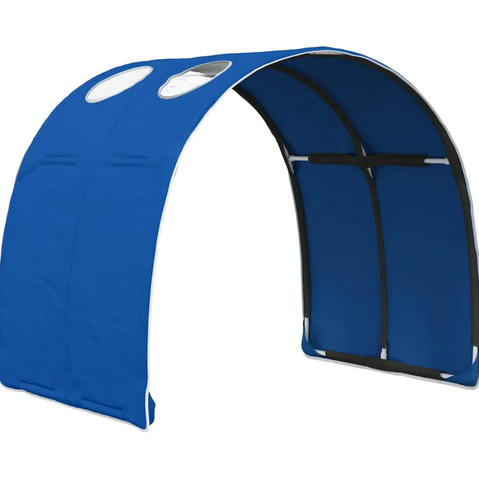 vidaXL Bedtunnel 2 st Blauw Polyester