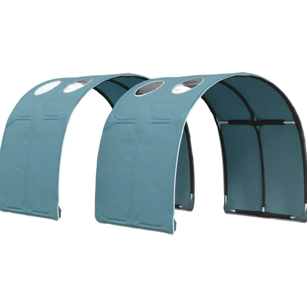 vidaXL Bedtunnel 2 st Lichtblauw Polyester