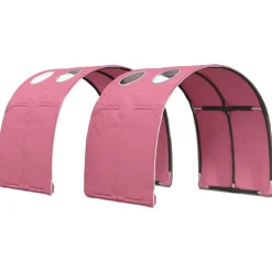 vidaXL Bedtunnel 2 st Roze Polyester