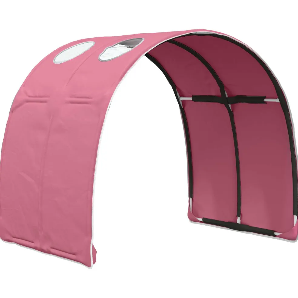 vidaXL Bedtunnel 2 st Roze Polyester
