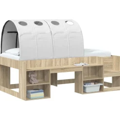 vidaXL Bedtunnel 2 st Wit Polyester