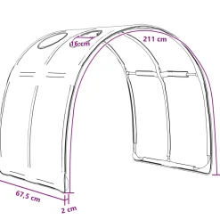 vidaXL Bedtunnel 2 st Wit Polyester