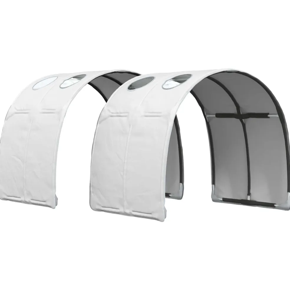 vidaXL Bedtunnel 2 st Wit Polyester