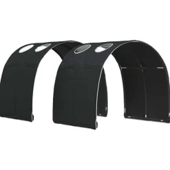vidaXL Bedtunnel 2 st Zwart Polyester