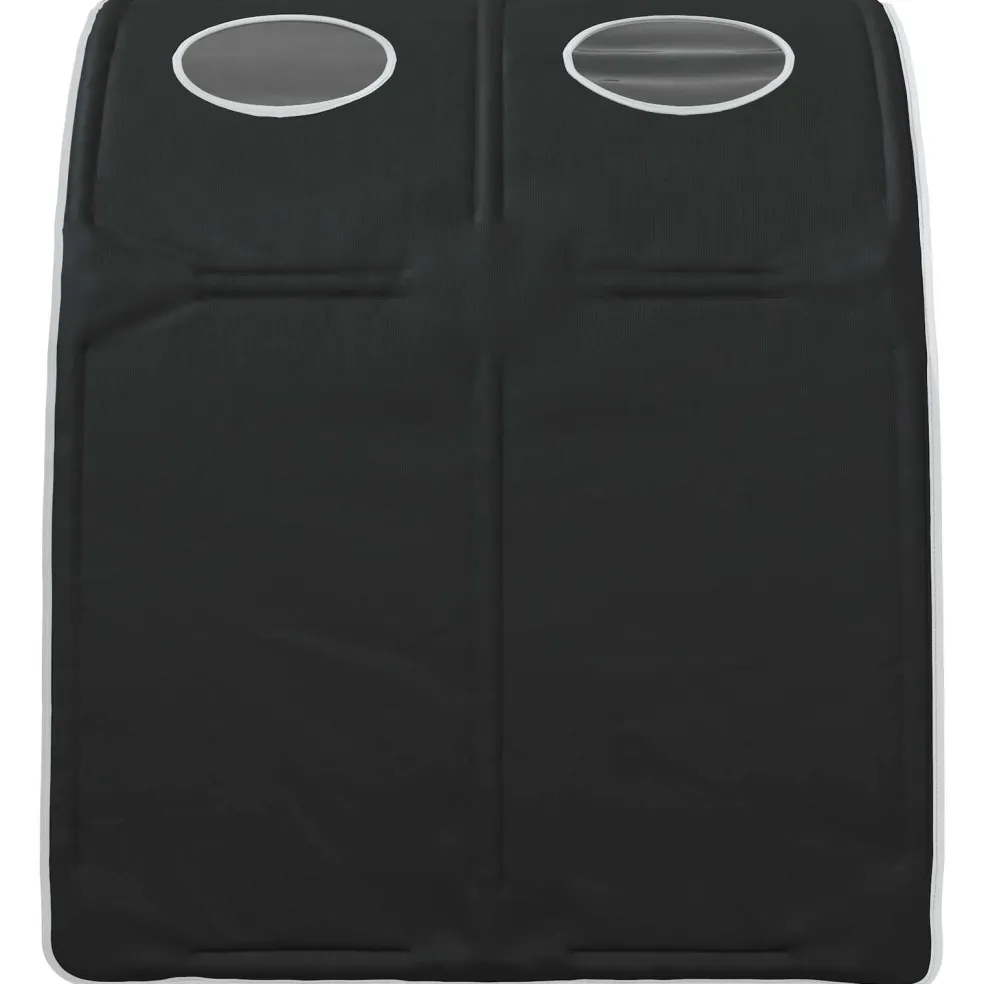 vidaXL Bedtunnel 2 st Zwart Polyester