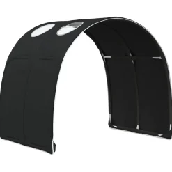 vidaXL Bedtunnel 2 st Zwart Polyester