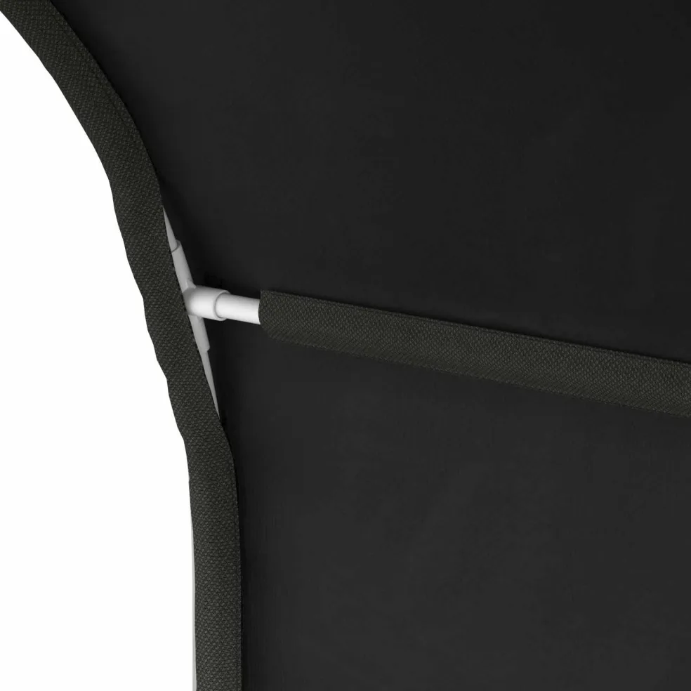 vidaXL Bedtunnel 2 st Zwart Polyester