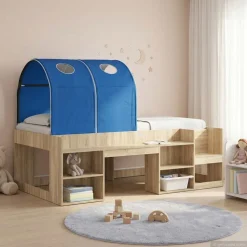 vidaXL Bedtunnel voor kinderbedden 2 st Wit Polyester
