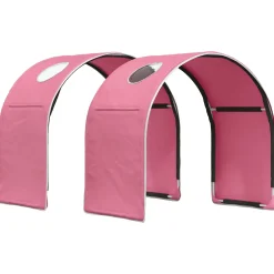 vidaXL Bedtunnel voor kinderbedden 2 st Roze Polyester