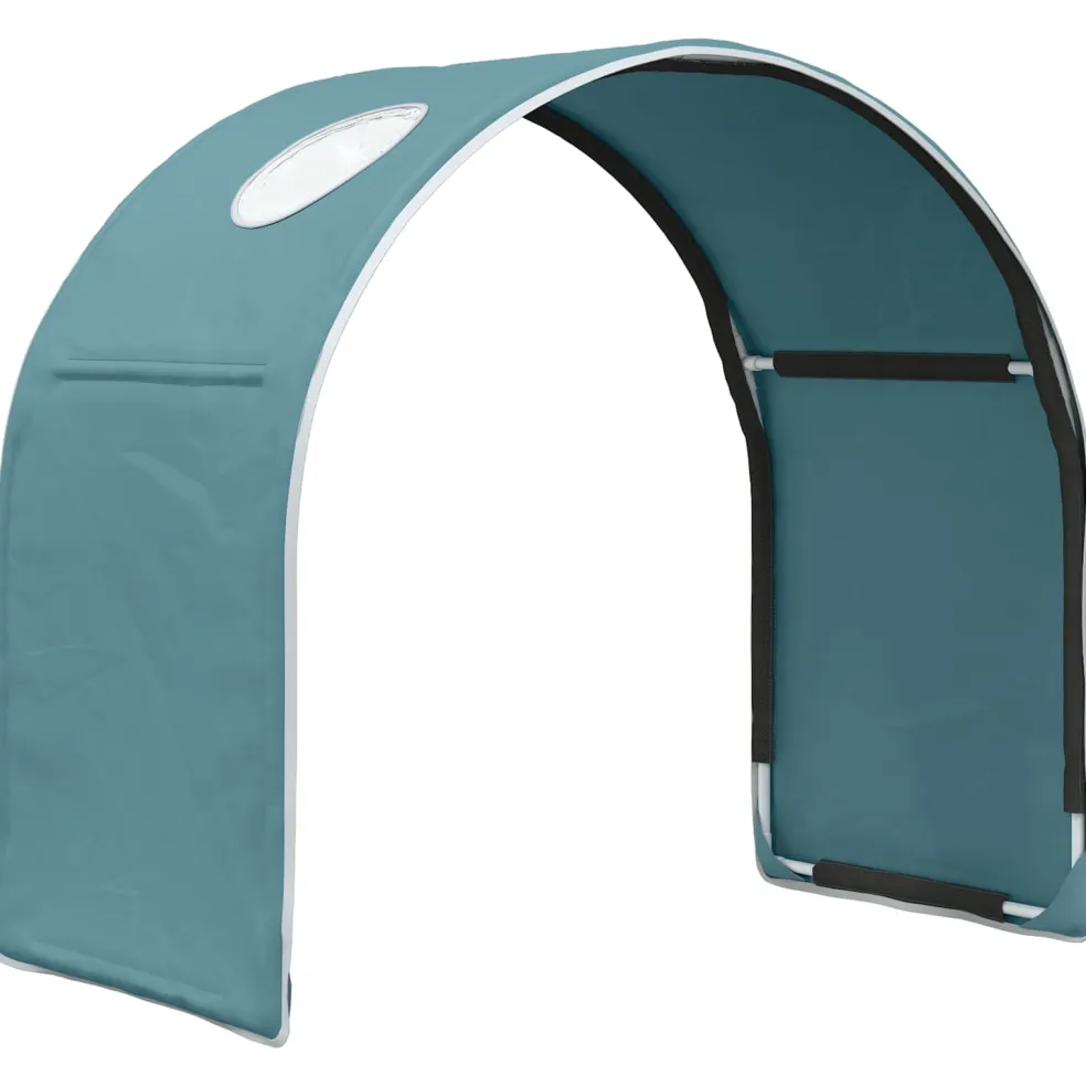 vidaXL Bedtunnel voor kinderbedden 2 st Lichtblauw Polyester