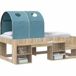 vidaXL Bedtunnel voor kinderbedden 2 st Lichtblauw Polyester